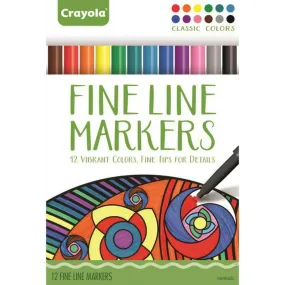 Crayola Fine Line Marker Set 12/Pkg Classic