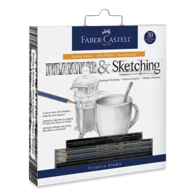 Creative Studio Getting Started Drawing Pencil Set of 30