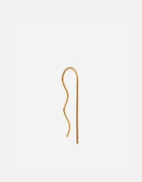 Curve Threader Earring, Gold Vermeil