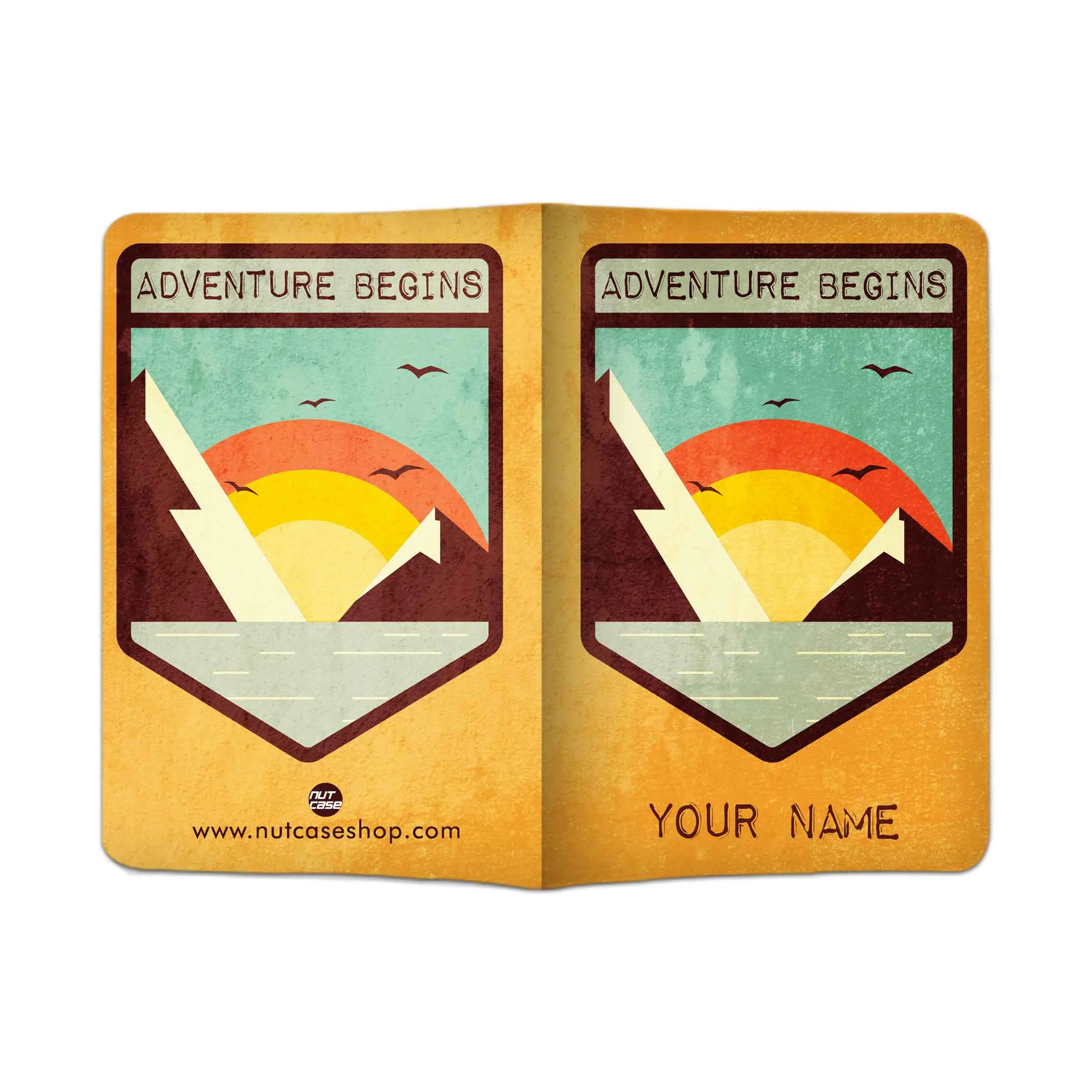 Customized Passport Cover Travel Suitcase Tag - Adventure Begins