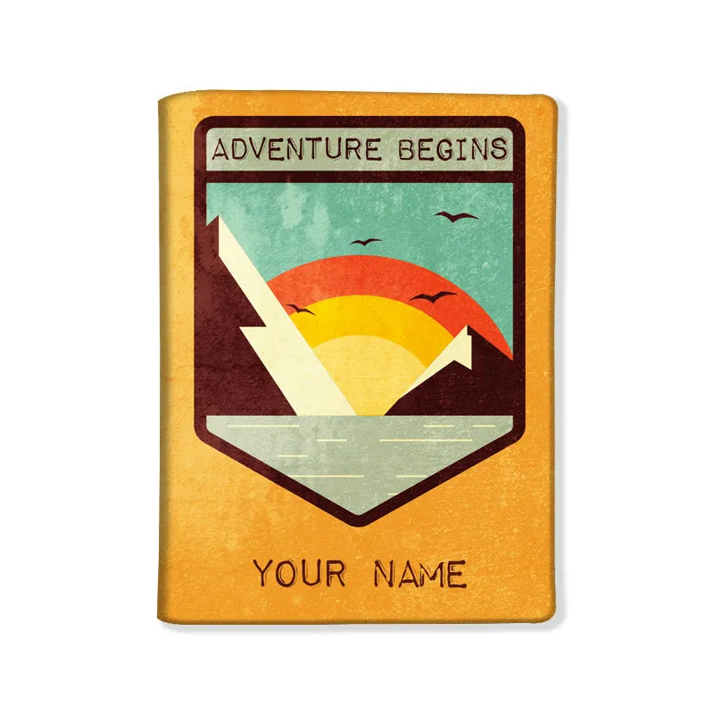 Customized Passport Cover Travel Suitcase Tag - Adventure Begins