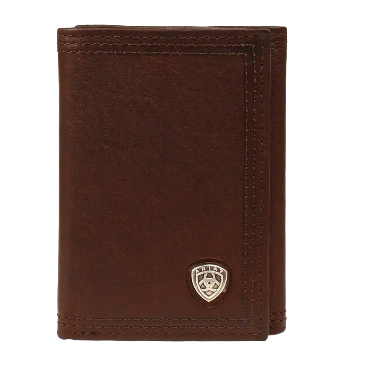 Dark Brown Leather Trifold Wallet