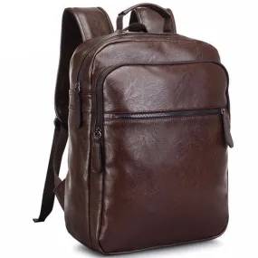 Dark Leather Backpack