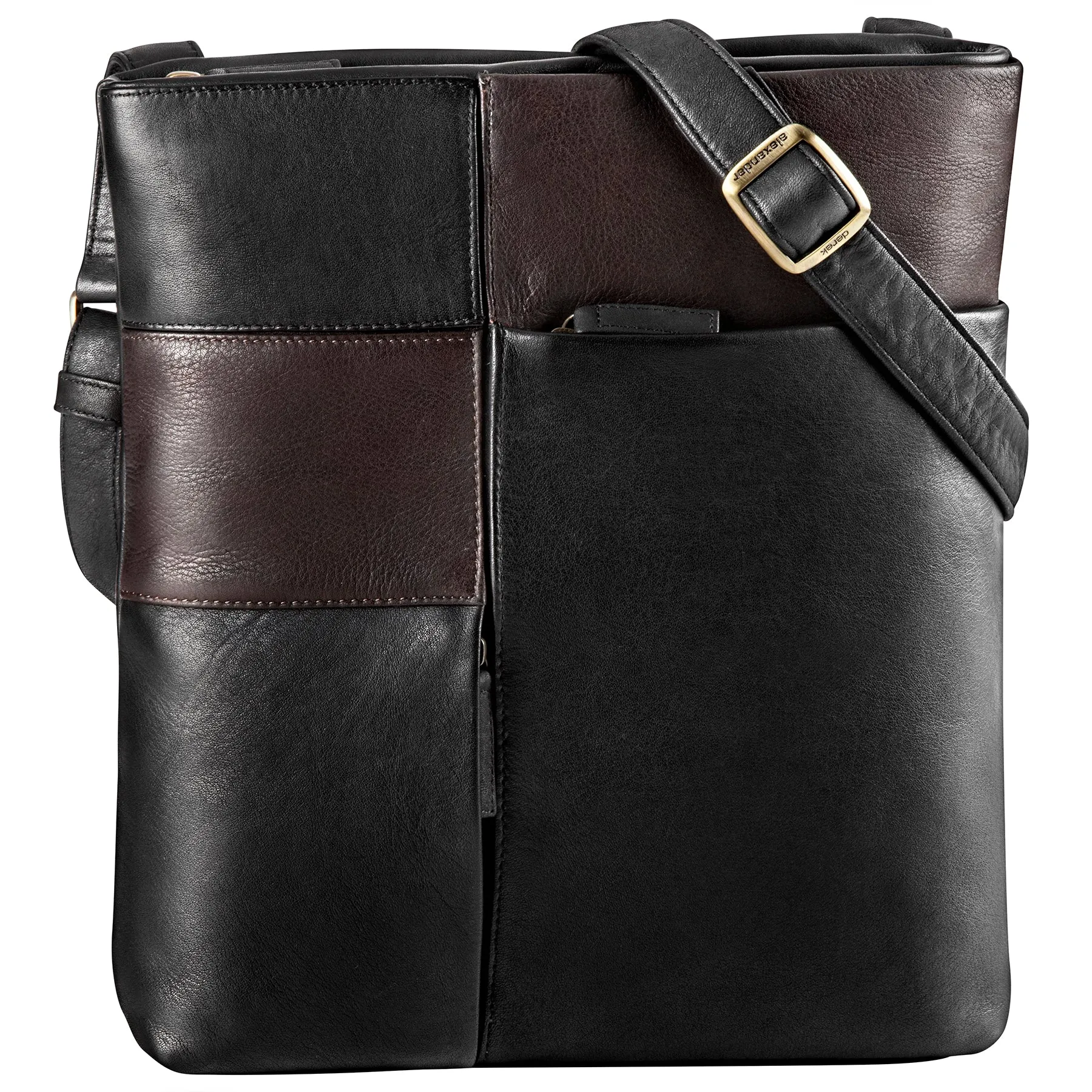 Derek Alexander Leather Top Zip Cross body Bag