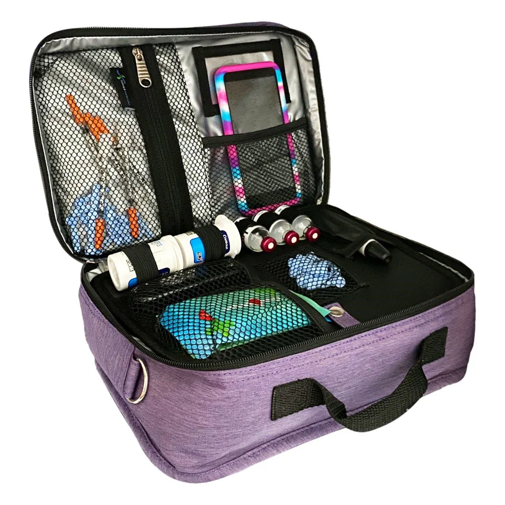 Diabetes Insulated Travel Bag- Purple