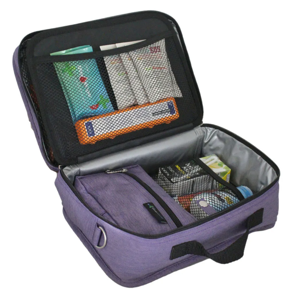 Diabetes Insulated Travel Bag- Purple