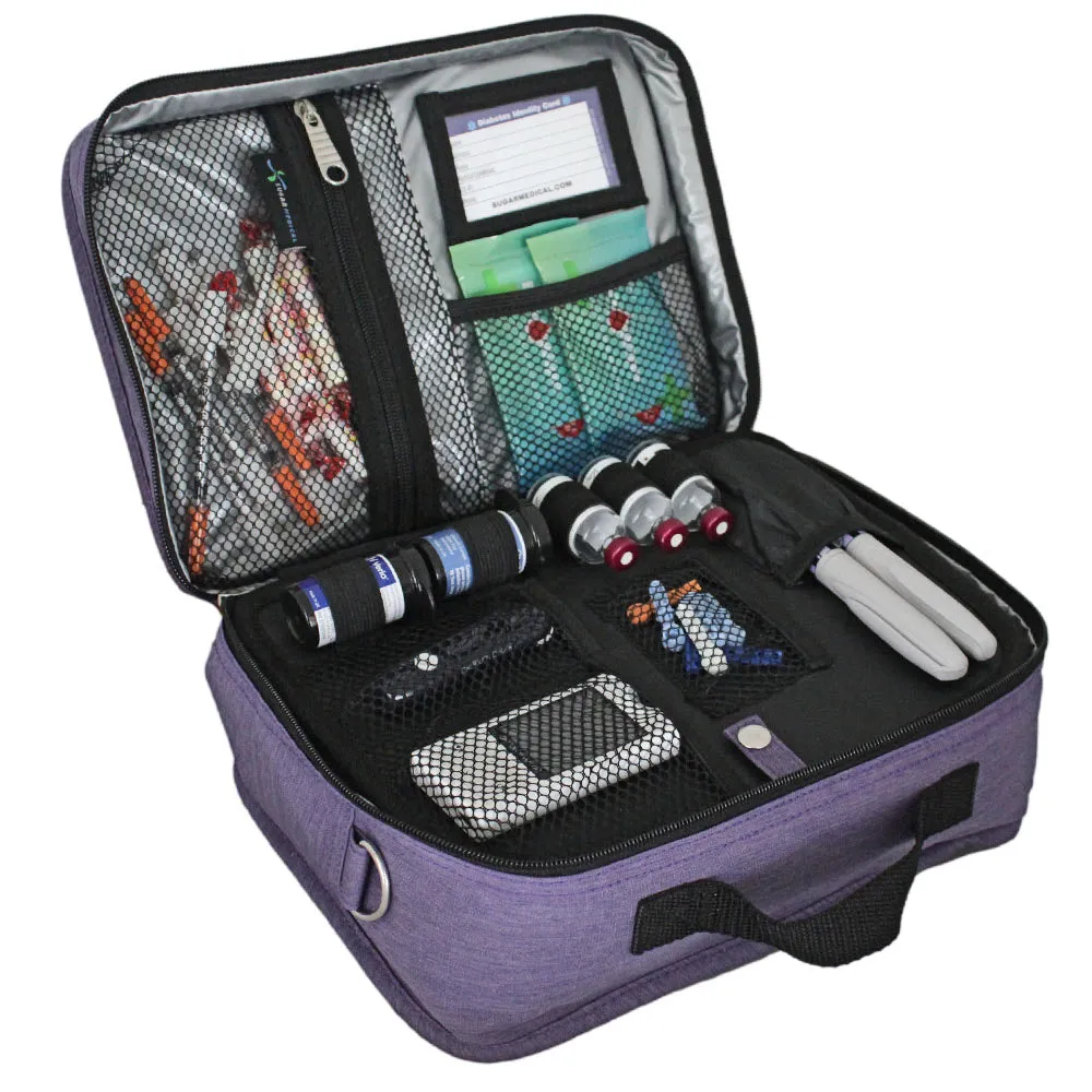 Diabetes Insulated Travel Bag- Purple