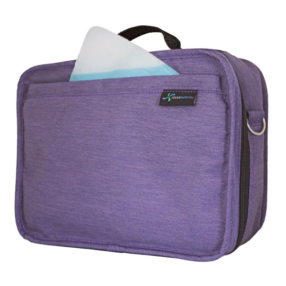 Diabetes Insulated Travel Bag- Purple