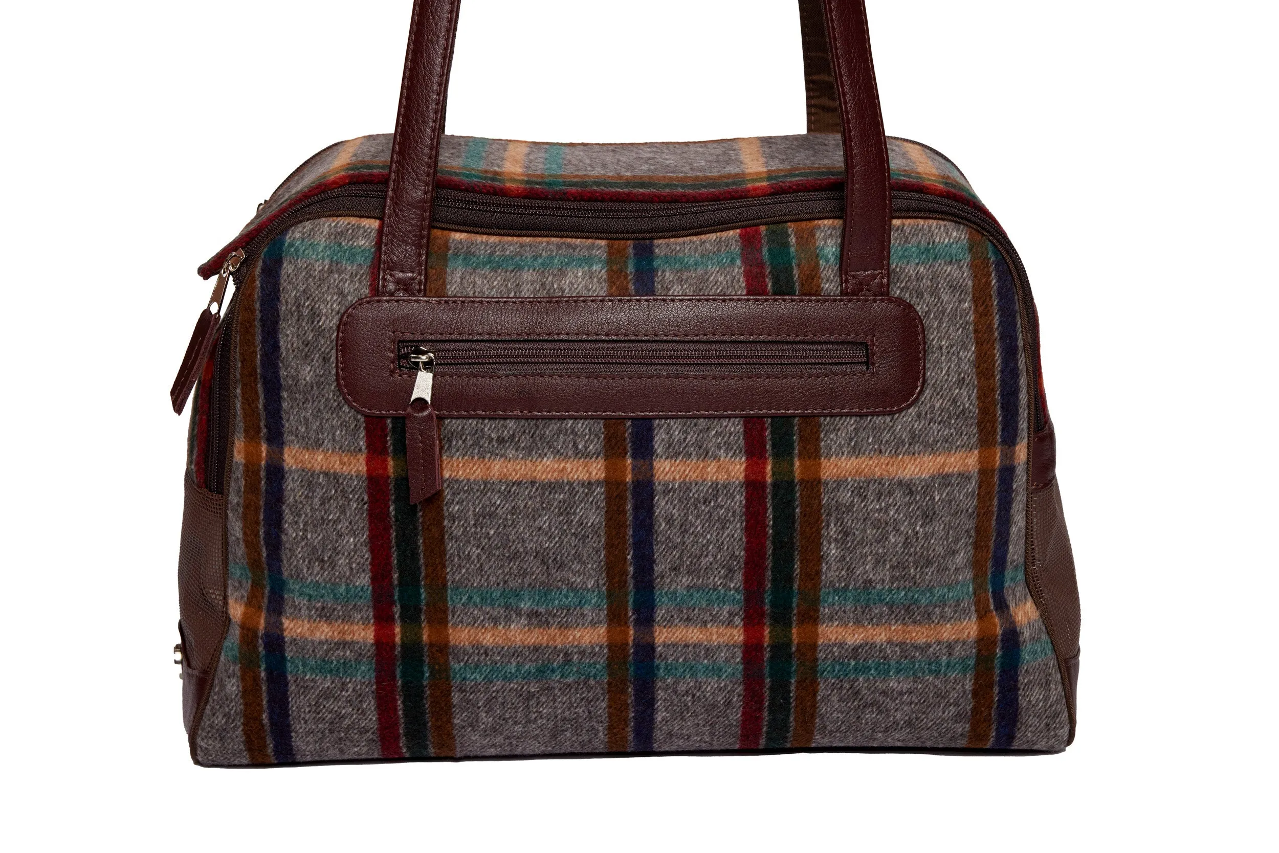 Dog Carrier - Winter - Colored Wool Plaid