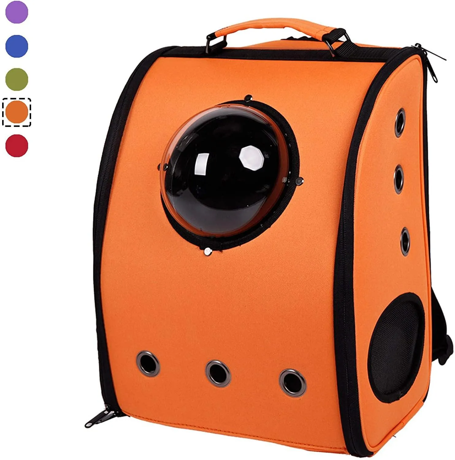 Dog Cat Carrier Backpack Pet Travel Bag Bubble Window Soft Airline Approved for Puppy Kitty, 5 Color