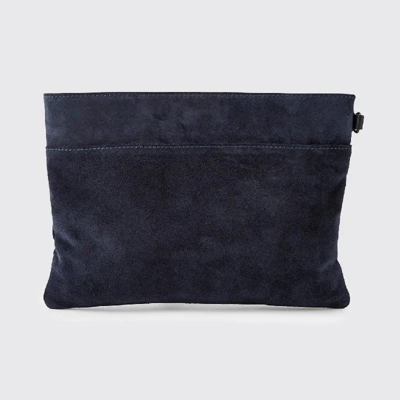 Dubarry Millymount Suede Ladies Clutch Bag - French Navy