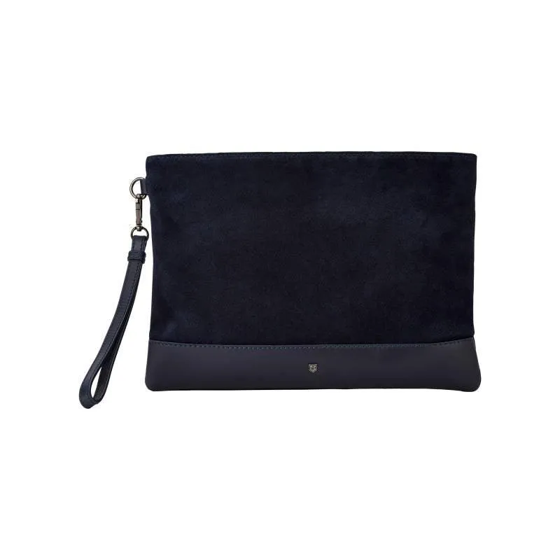 Dubarry Millymount Suede Ladies Clutch Bag - French Navy