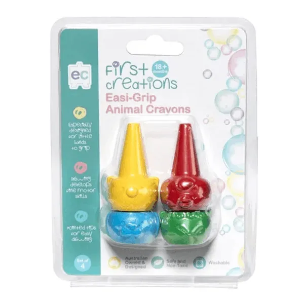 Easi-Grip Animal Crayons Set of 4