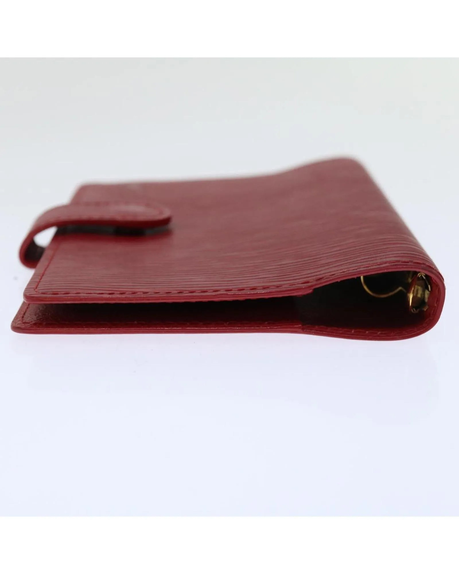 Epi Leather Day Planner Cover in Red