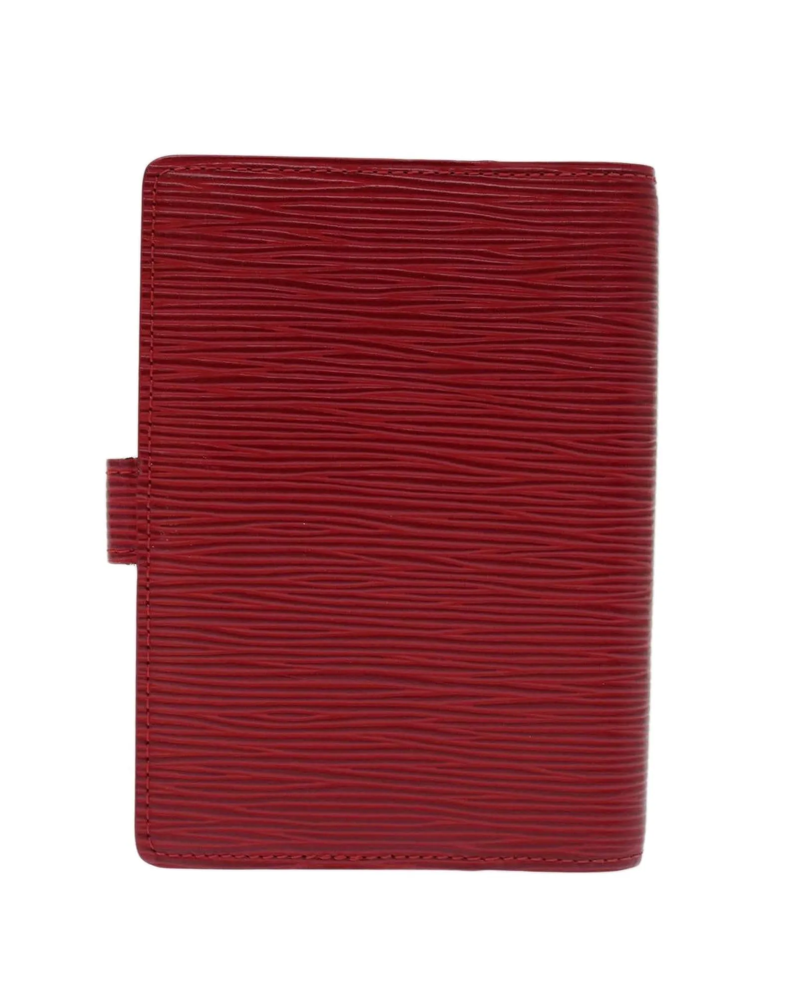 Epi Leather Day Planner Cover in Red