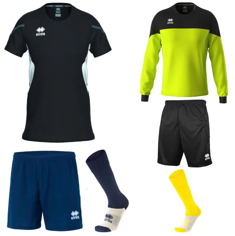 ERREA CORINNE WOMENS KIT BUNDLE BLACK WHITE ANTHRACITE