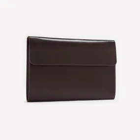 Eton Document Holder - Havana with Beige suede lining