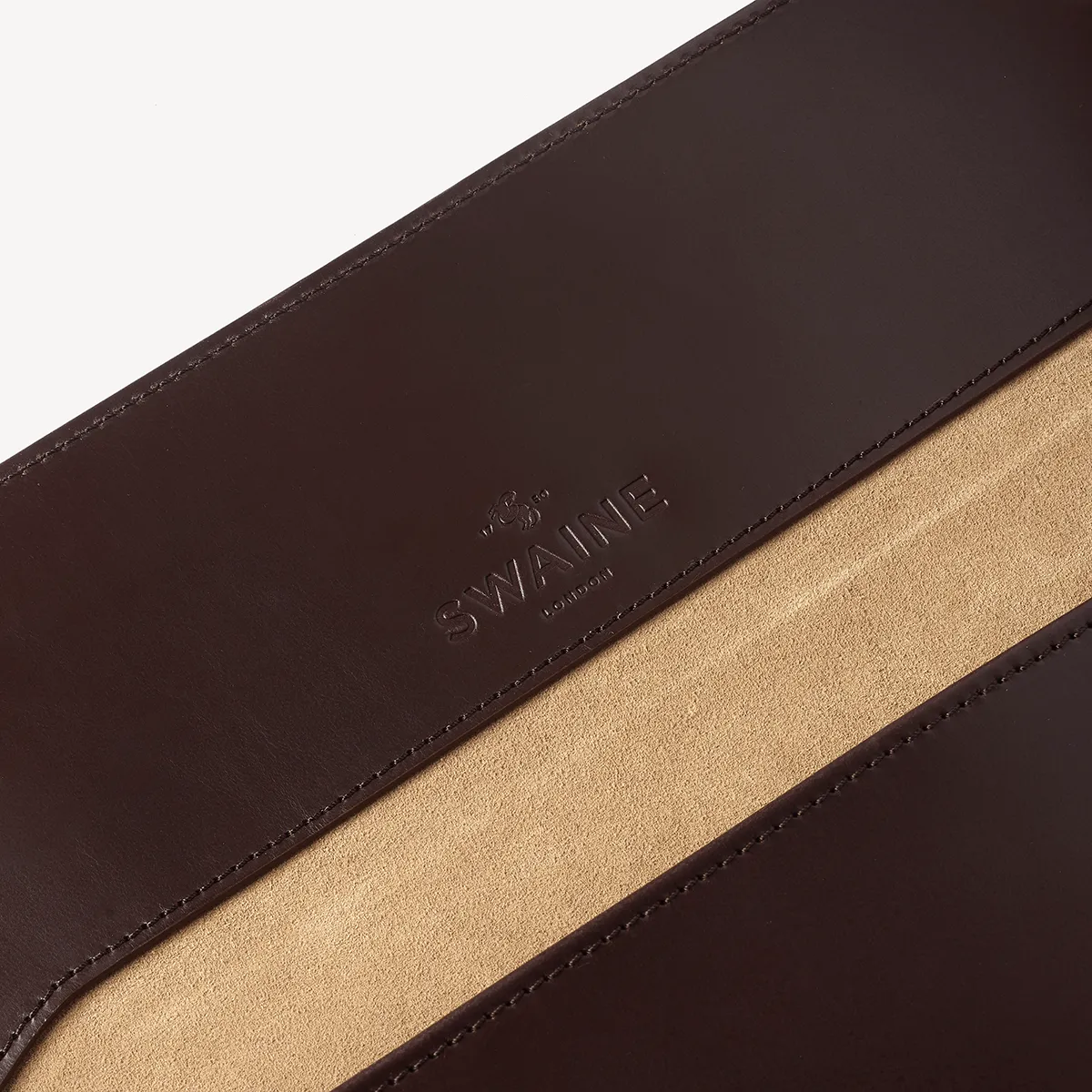 Eton Document Holder - Havana with Beige suede lining