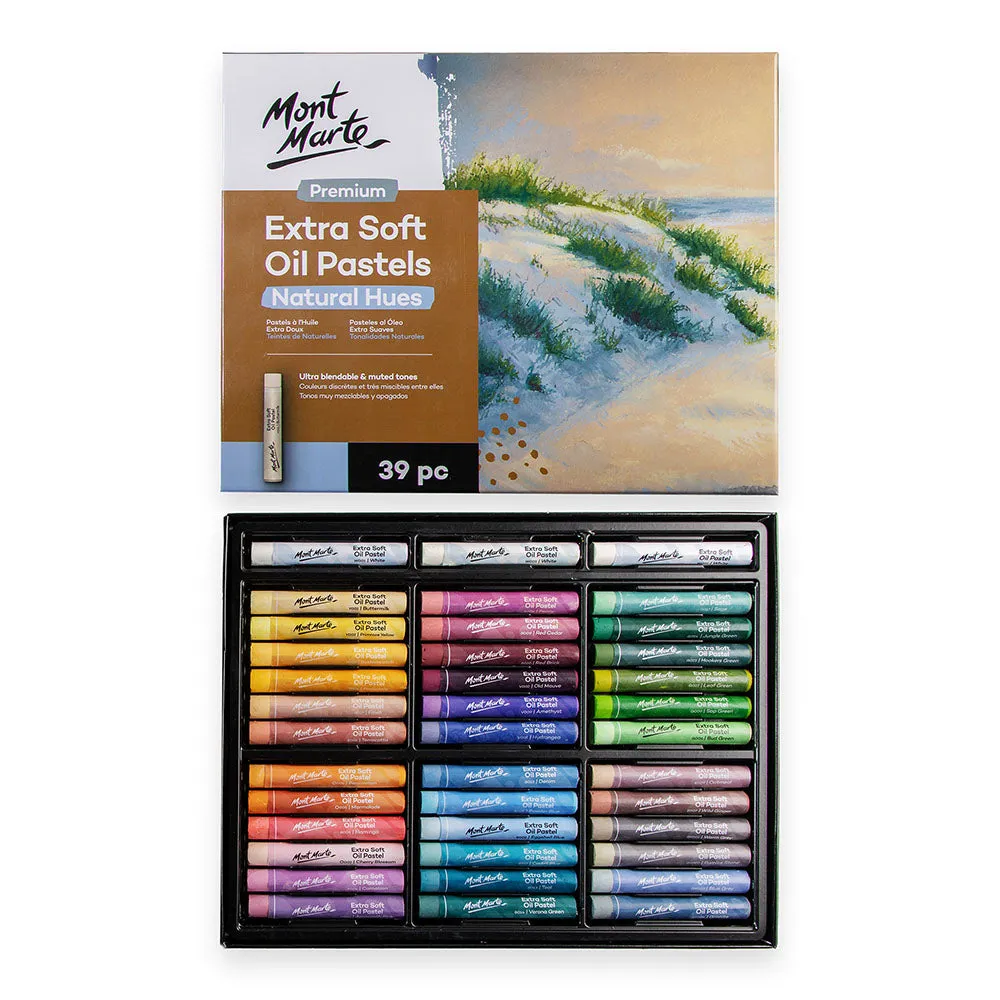 Extra Soft Oil Pastels Natural Hues Premium 39pc