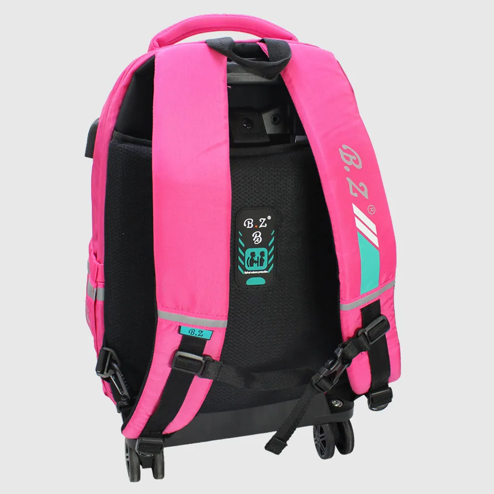 Faded Pink 18 Inches Trolley Backpack   Pencil Case