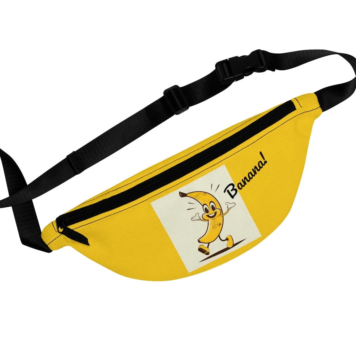 Fanny Pack, CUSTOM TEXT Banana Fanny Pack, Banana Print bag, Small Waist Bag, Hiking Fanny Pack, Gifts for him, Gifts for her, Unique Gifts