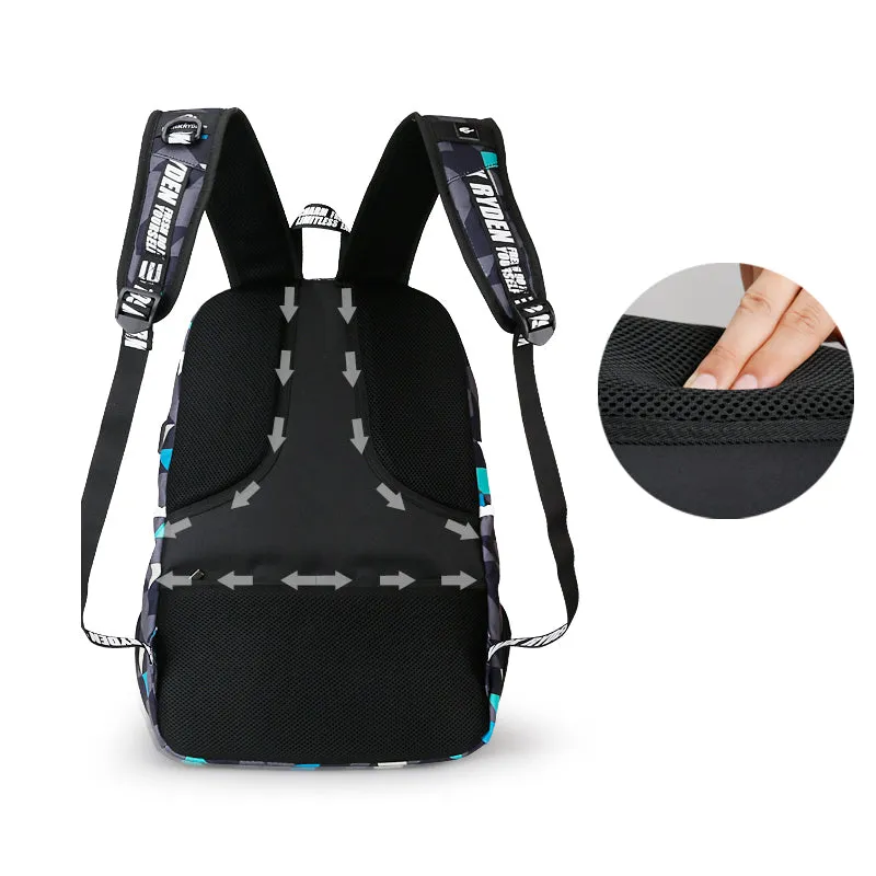 Fashion Student College Backpack With USB Charging