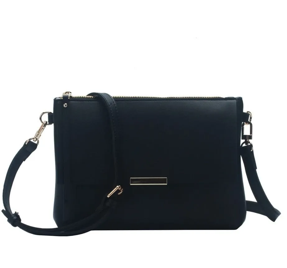 FCB17106 Smooth Pebble Leather Crossbody/Clutch