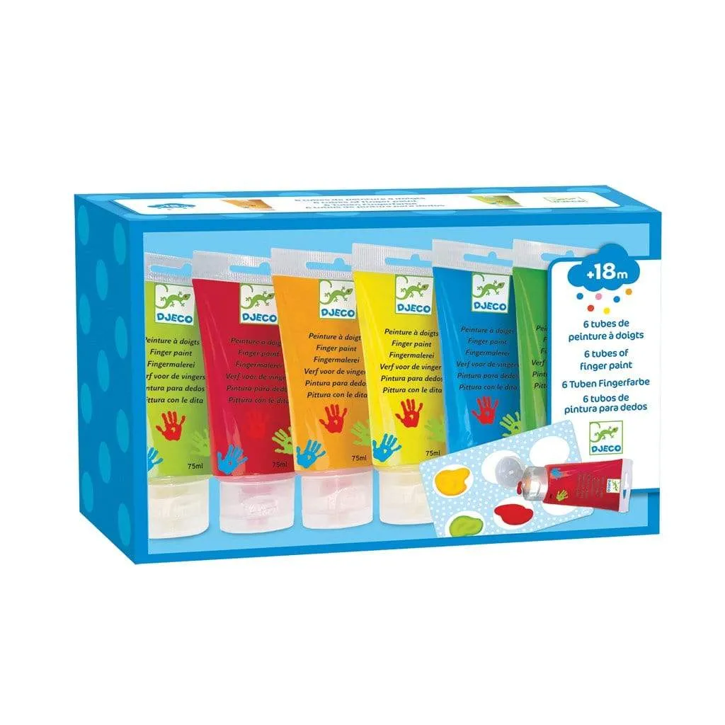 Finger Paint Tubes - Classic 6 Pack