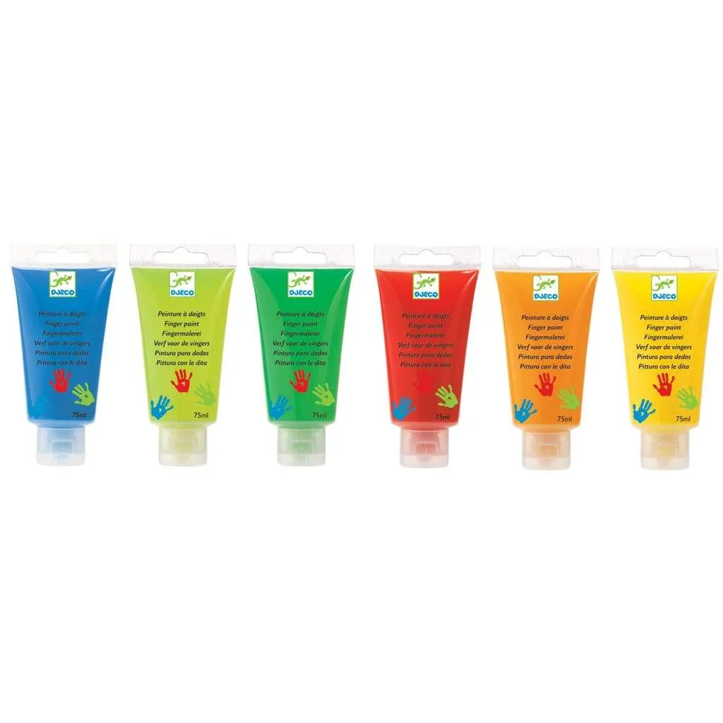 Finger Paint Tubes - Classic 6 Pack