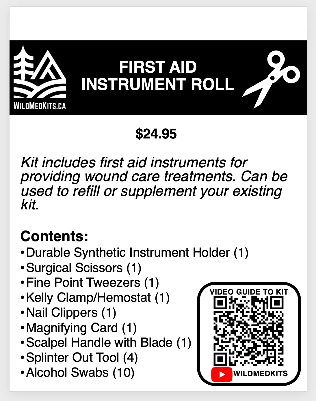 First Aid Instrument Roll