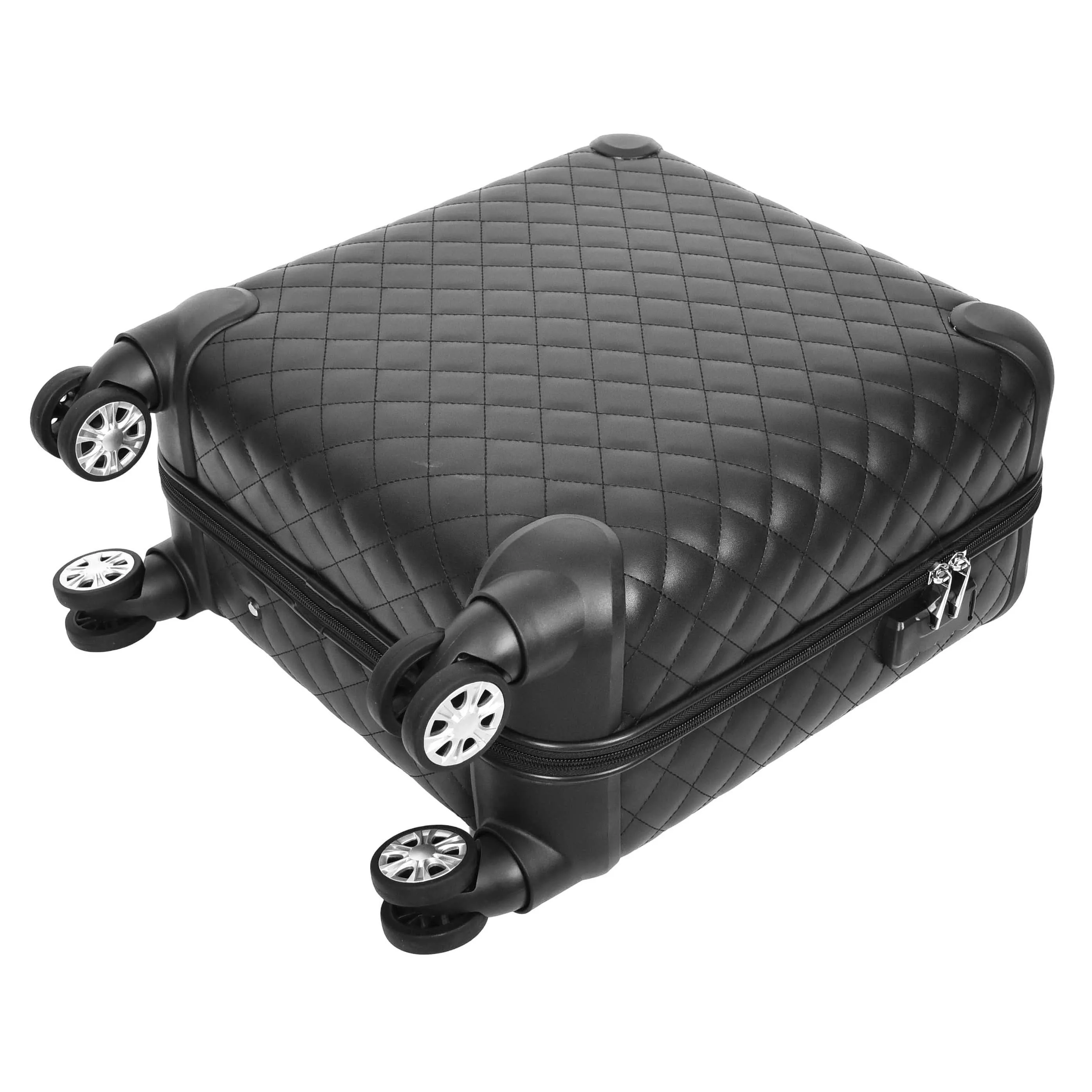 Four Wheel Pilot Case Quilted Lightweight Cabin Bag Nomad Black