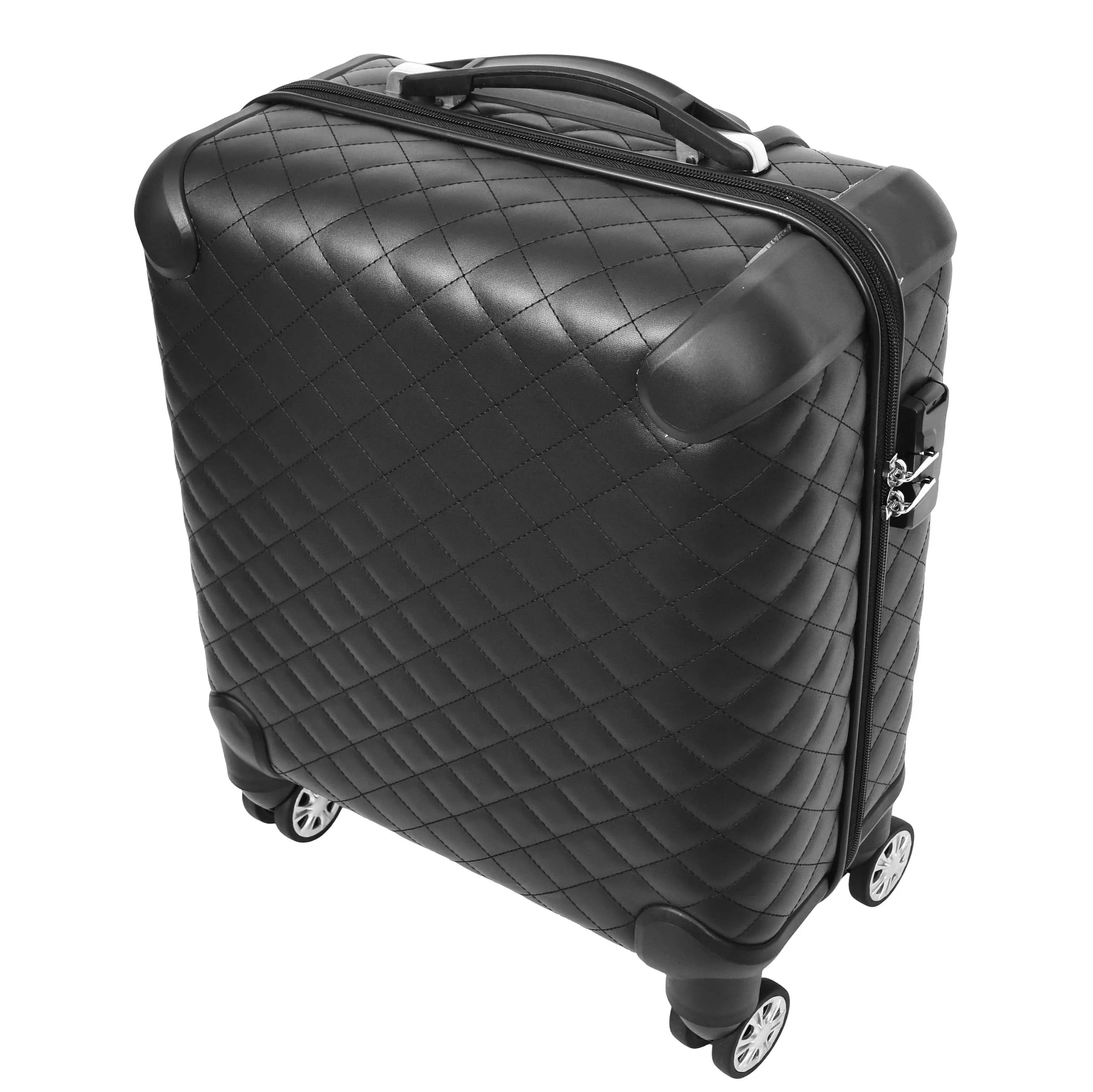 Four Wheel Pilot Case Quilted Lightweight Cabin Bag Nomad Black