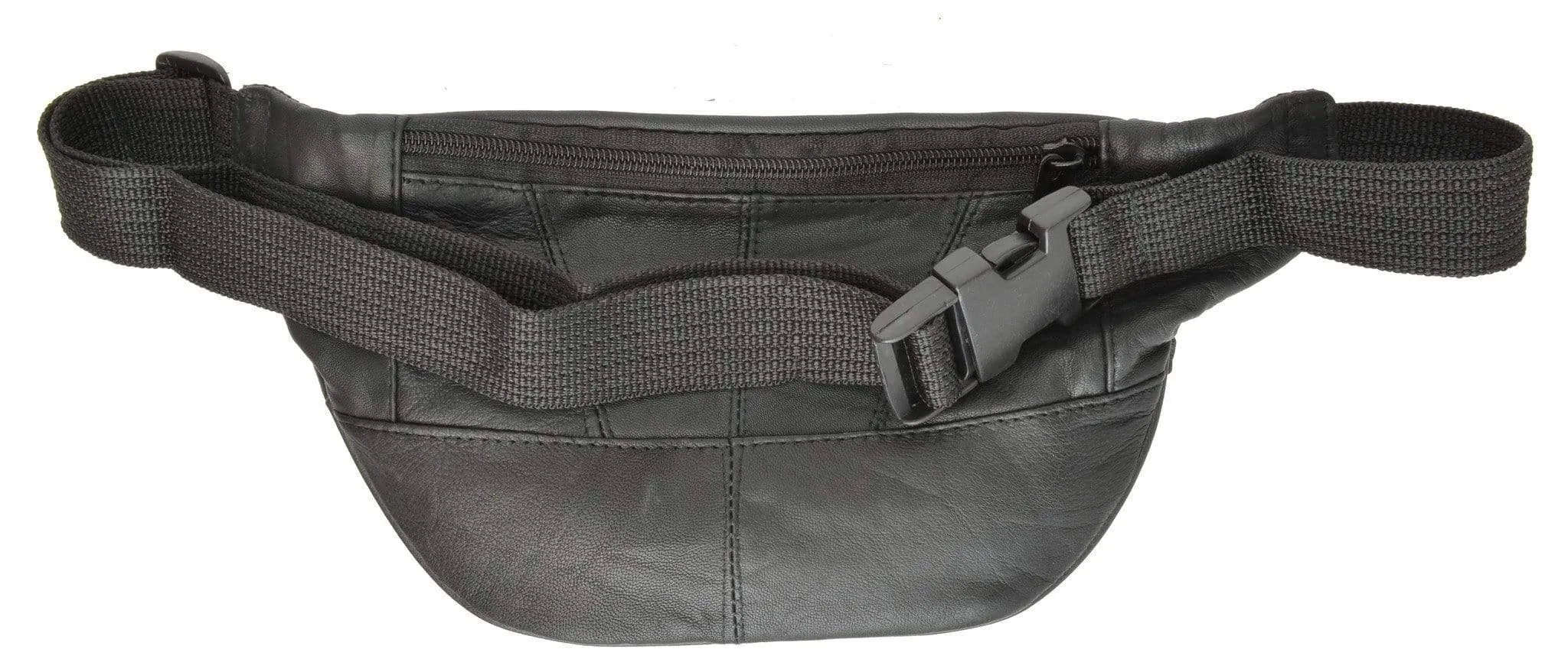 Genuine Leather Waist bag Fanny Pack for Travel Hiking 202 (C)