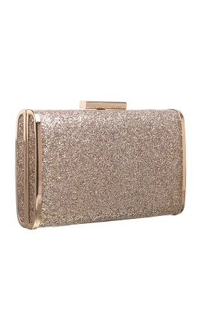 Glittering Gold Clutch Bag - Bessie London