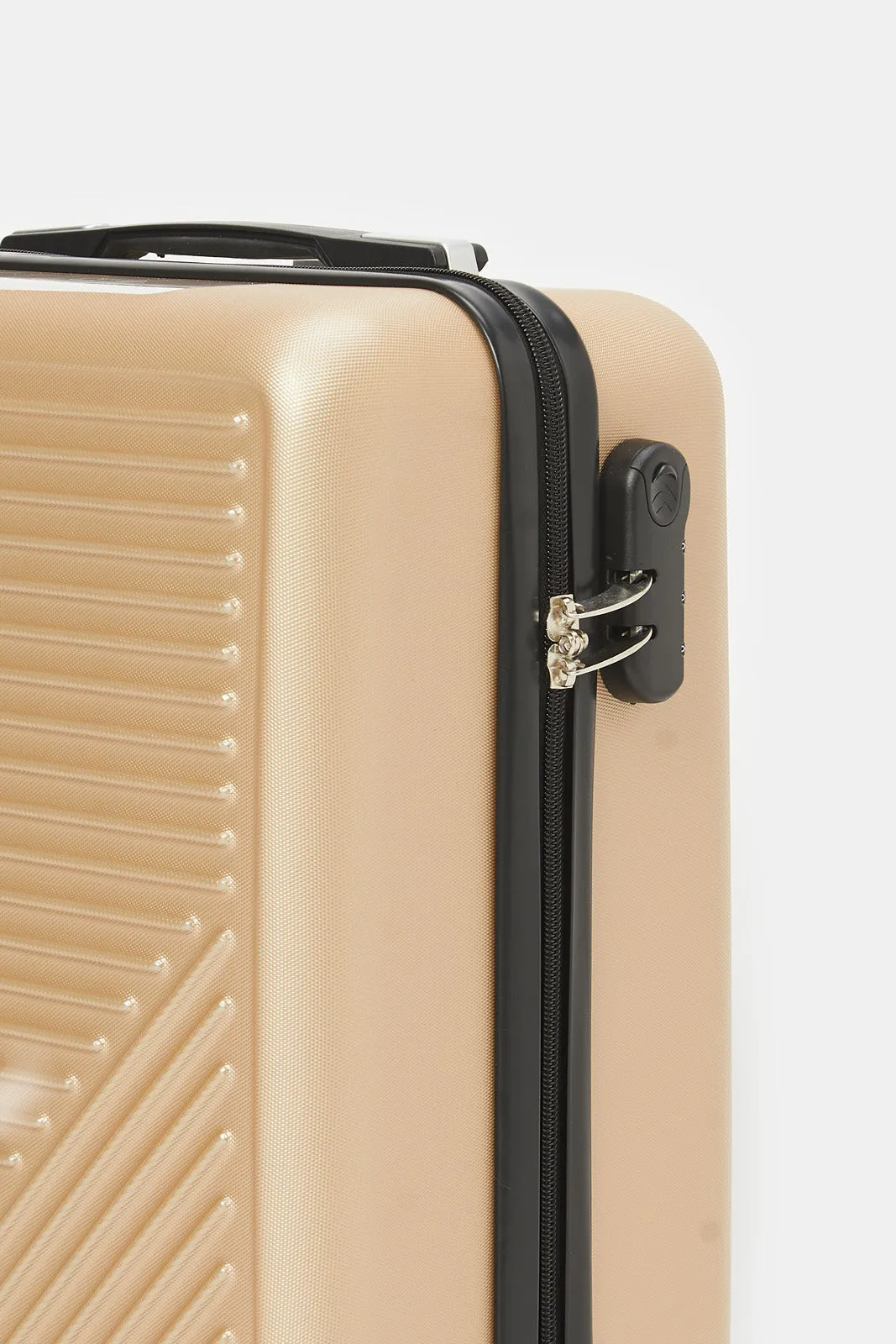 Gold Textured Trolley Luggage (20 Inch)