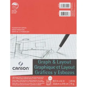 Graph & Layout 8.5in x 11in 40sheet 4/4 grid