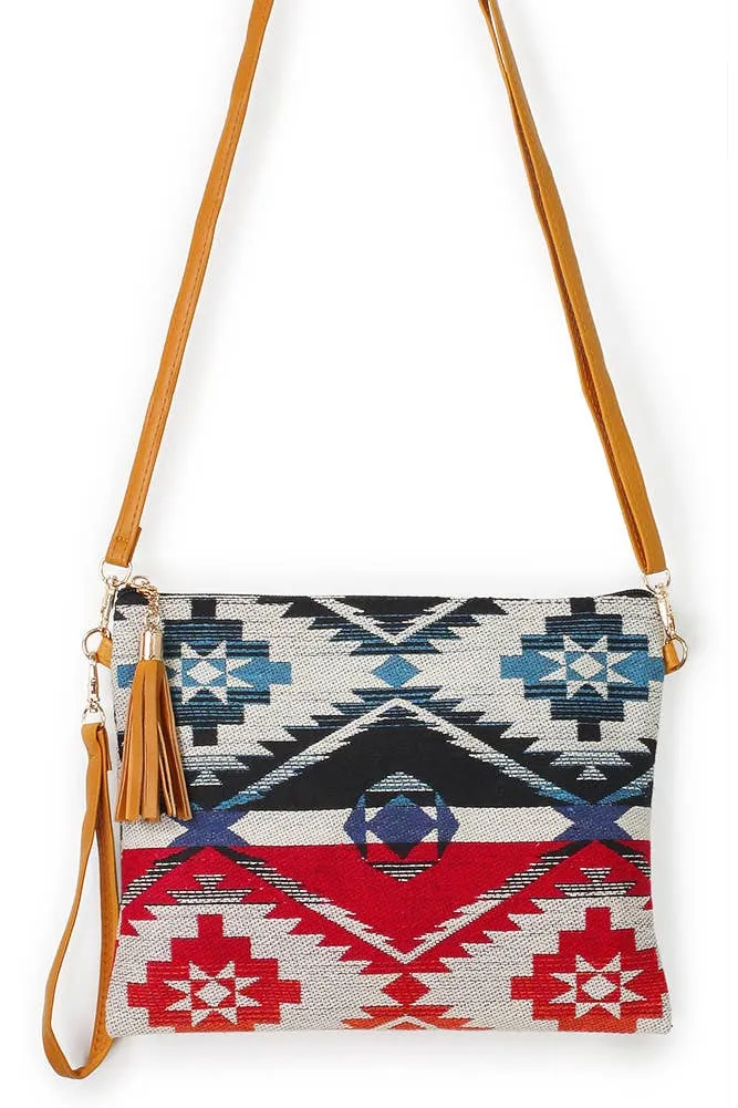 Hana - AZTEC Woven Crossbody Clutch Bag