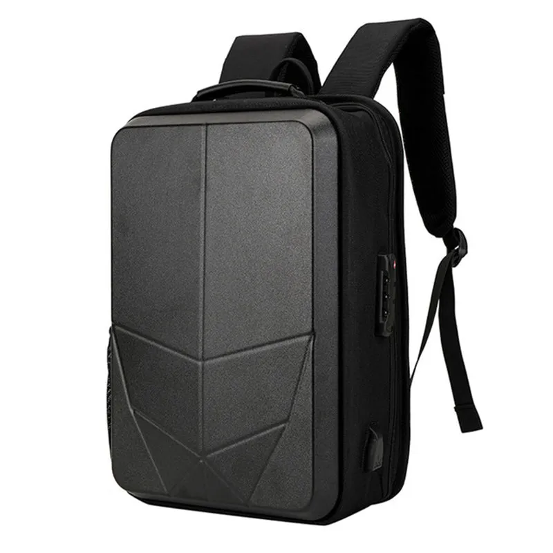 Hard Shell Backpack 15.6inch with Lock Anti-theft Backpack USB Charging