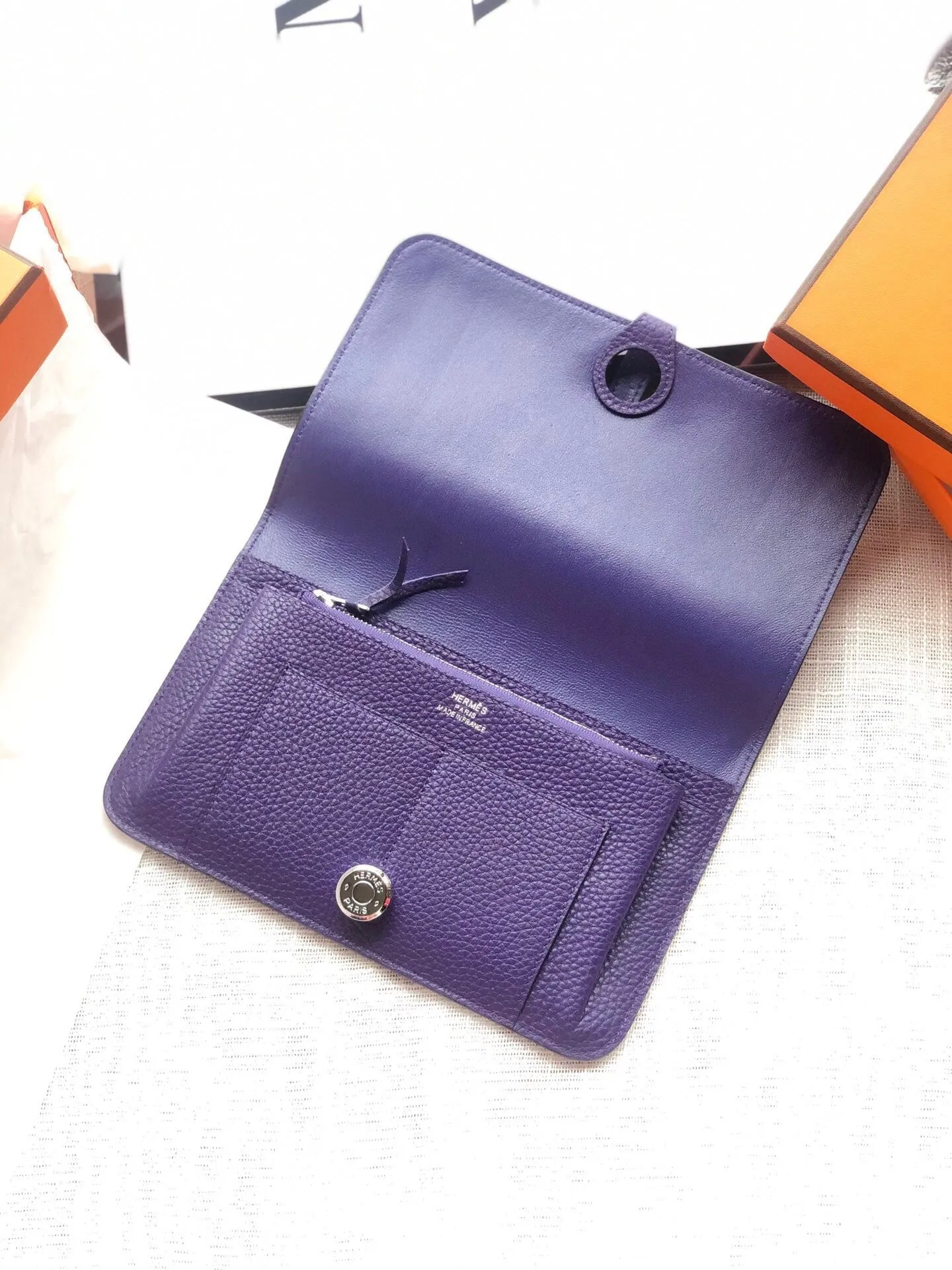 HM Dogon Wallet 20 Purple Togo Shw