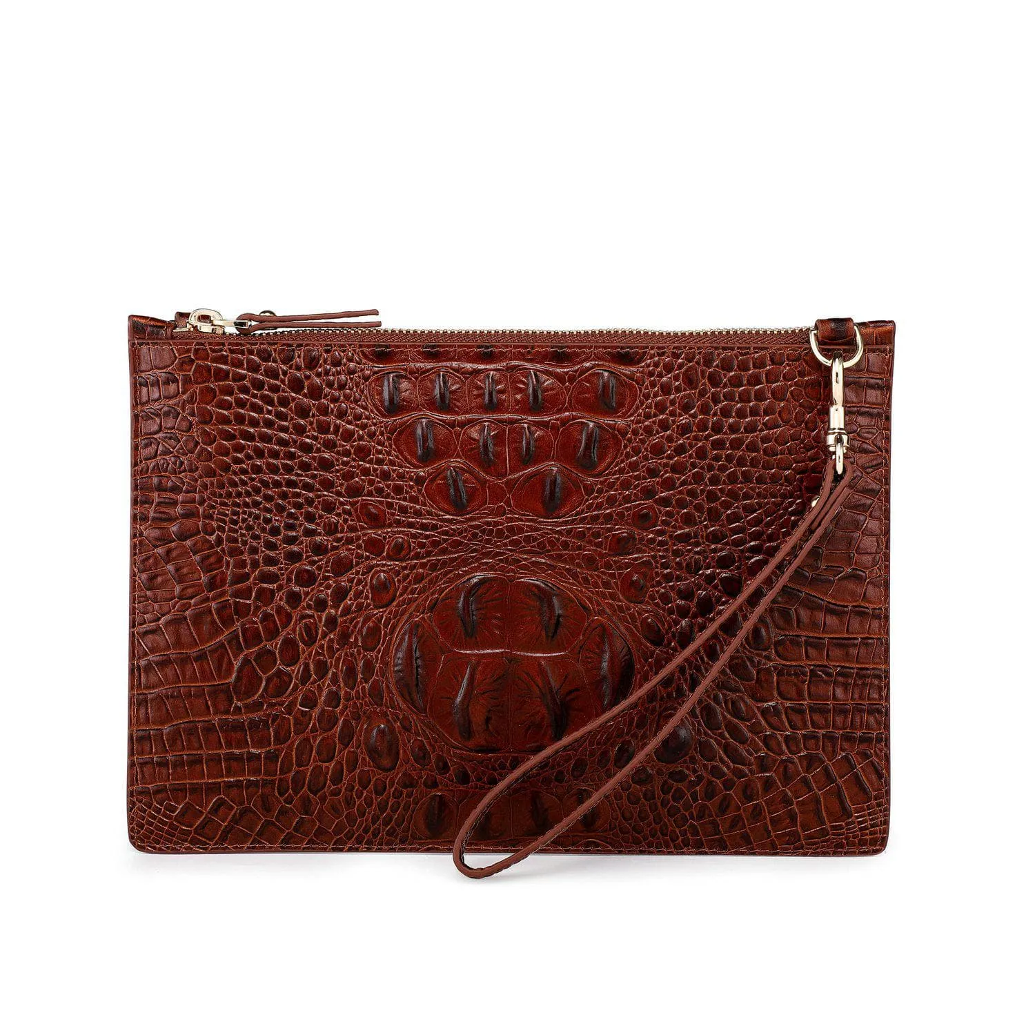 Hope Croc Embossed Crossbody Clutch