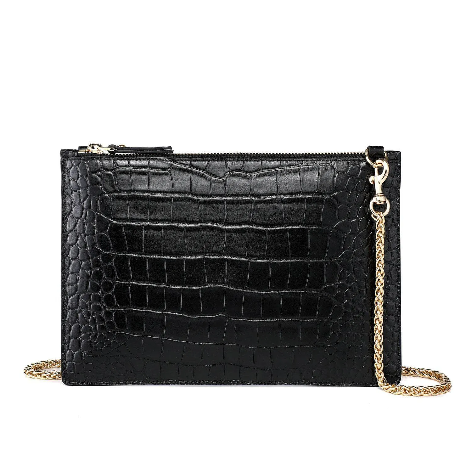 Hope Croc Embossed Crossbody Clutch