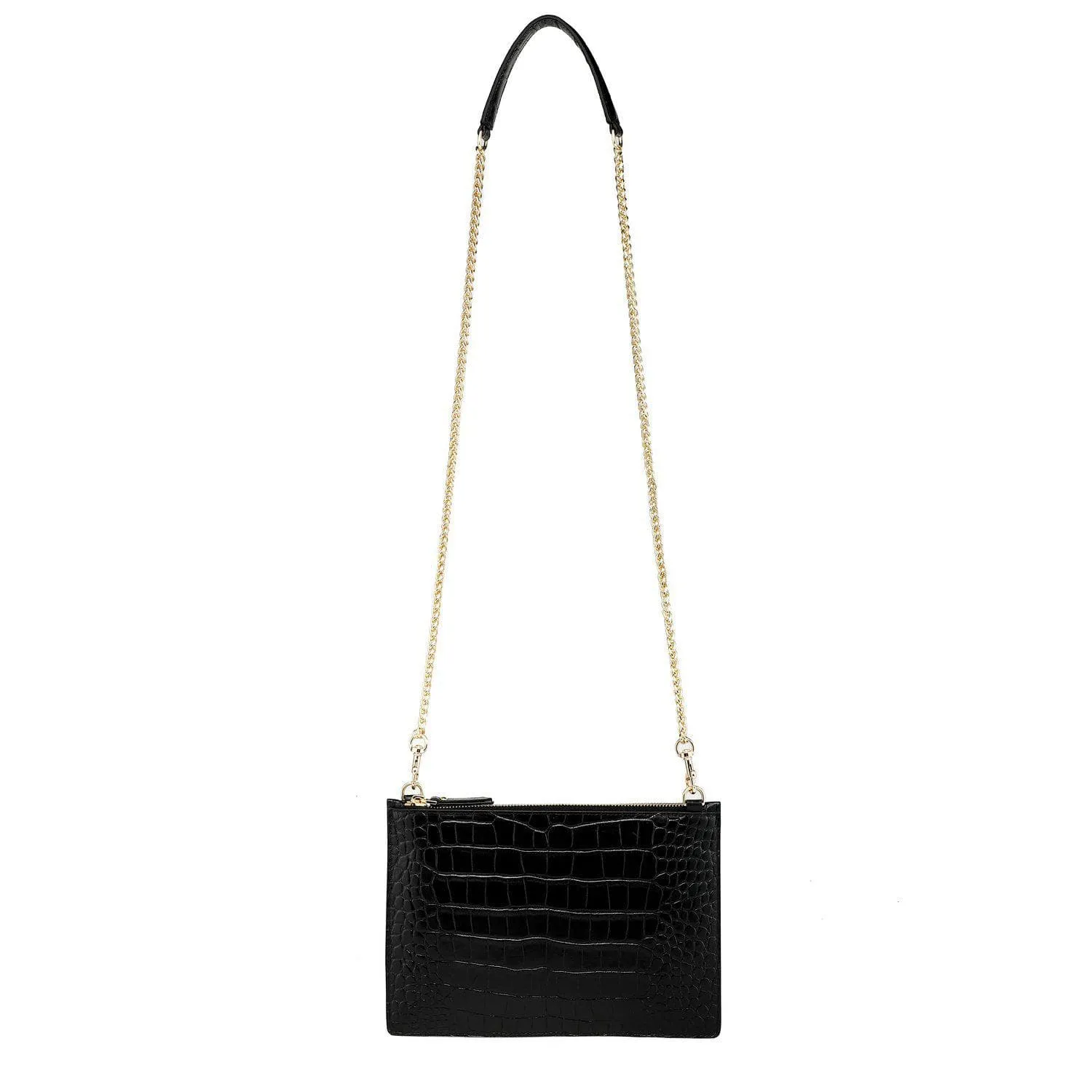 Hope Croc Embossed Crossbody Clutch