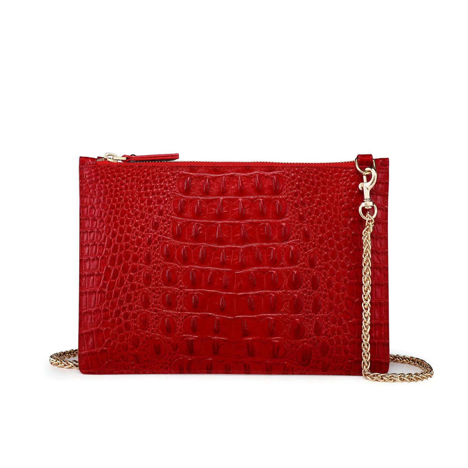 Hope Croc Embossed Crossbody Clutch