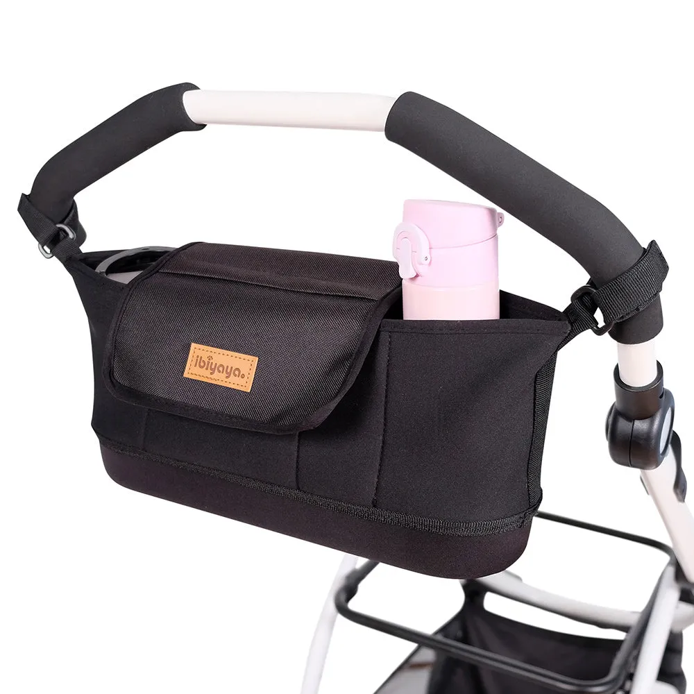 IBIYAYA Pet Pram Organiser Stroller Pouch - Black