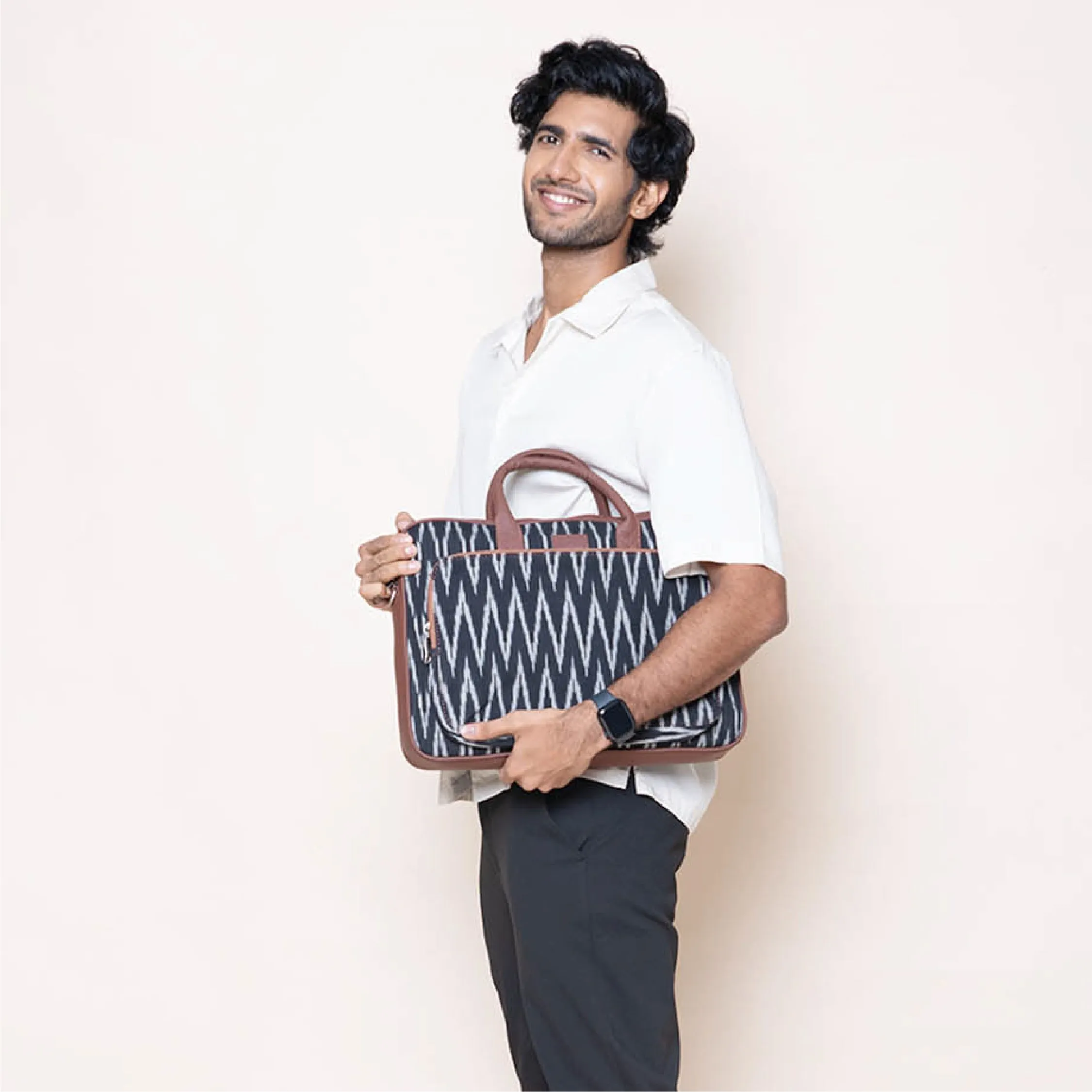 Ikat Print Laptop Bag