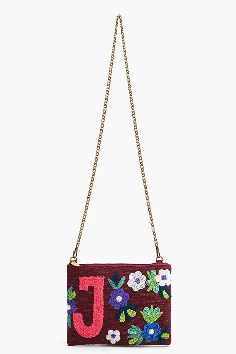 J Floral Crossbody Bag