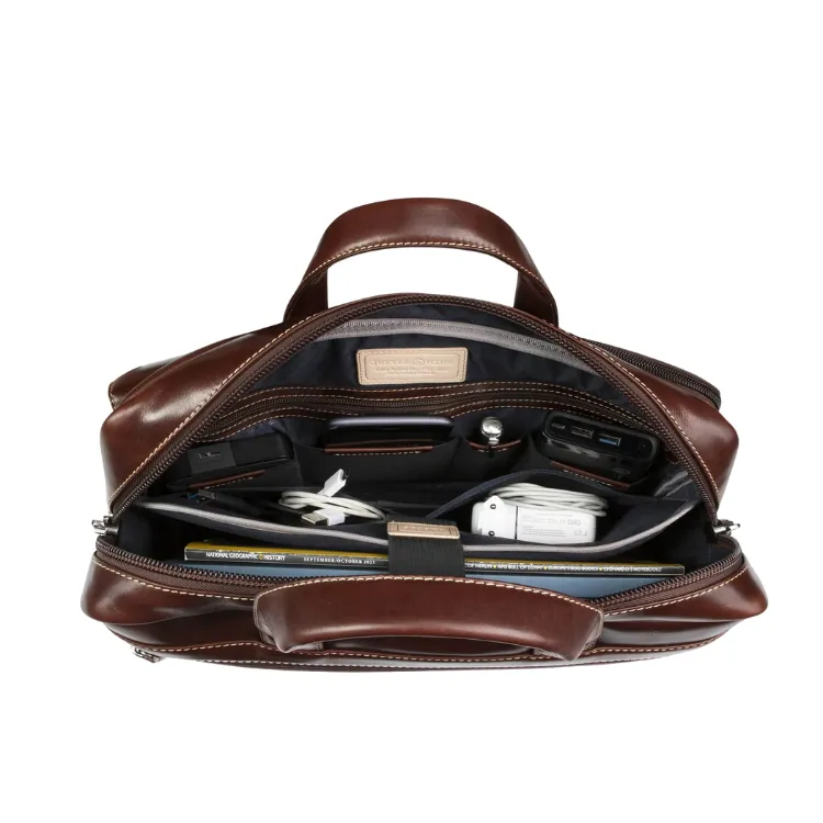 Jekyll & Hide Medium Laptop Briefcase - Mocha