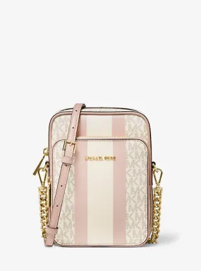 Jet Set Medium Logo Stripe Crossbody Bag