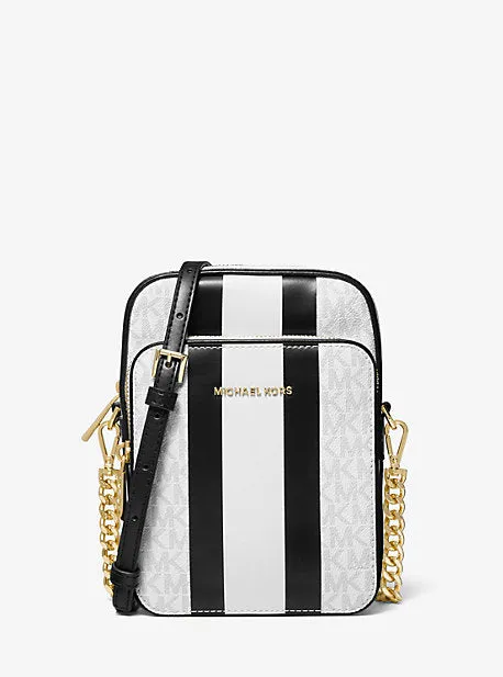 Jet Set Medium Logo Stripe Crossbody Bag