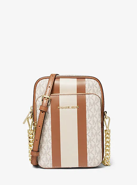 Jet Set Medium Logo Stripe Crossbody Bag